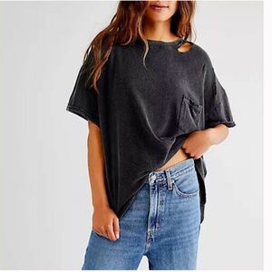 Free People Black Tee